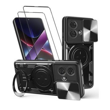 Imagem de Capa para Motorola Moto Edge 40 Neo Capinha à prova de choque - com protetor de tela, suporte para anel