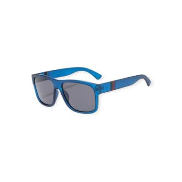 Imagem de Óculos de Sol Masculino Polarizado Armação Texturizada LukeSports – Estilo Esportivo – Armação Texturizada (Azul)