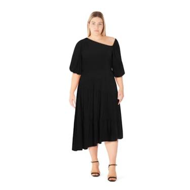 Imagem de City Chic Vestido feminino plus size - Detalhe Ada, Preto, 46