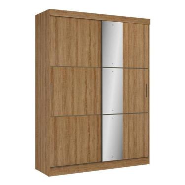 Imagem de Guarda Roupa Casal Comfort Glass 2 Portas Almendra Acetinado - Thb