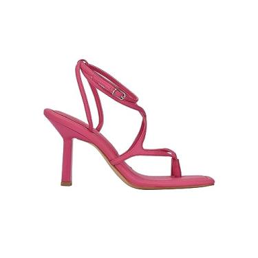 Imagem de GUESS Salto dental feminino Leeba com tiras, rosa, 38