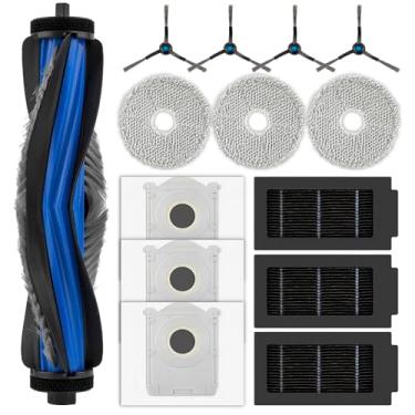 Imagem de (Pacote com 14) Peças de reposição T50 Pro para aspirador de pó ECOVACS DEEBOT T50 Pro/T50 Omni/ T50 Pro Omni/Omni Robot, 1 escova de rolo, 4 escovas laterais, 3 sacos de pó, 3 filtros HEPA, 3