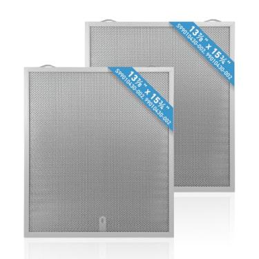 Imagem de Pacote com 2 filtros de exaustor S99010430-002, 38 cm x 33 cm x 3/20.3 cm, compatível com exaustores Broan Nutone Kenmore, substitui 4512880 99010430-002 filtro de graxa de alumínio