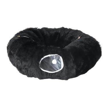 Imagem de Generic Túnel interativo para gatos, cama, caverna, esconderijo para animais de estimação, brinquedo ideal para cães pequenos, chinchilas e furões, Preto