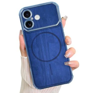 Imagem de LSL Capa para iPhone 17 [compatível com MagSafe] Design de impressão de padrão de madeira com revestimento de TPU macio, lente de câmera completa, antiqueda, antiarranhões, à prova de choque, capa