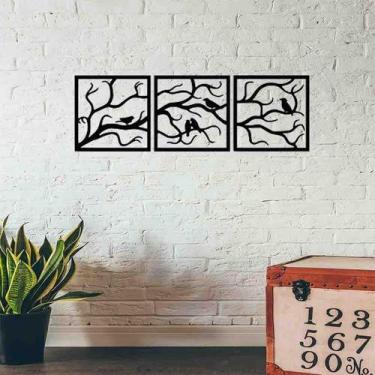 Imagem de Quadro Decorativo Pássaro Galhos Vazado - Mdf 3Mm 003 - Decoarts