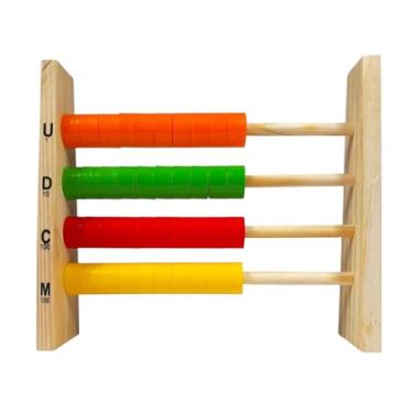 Imagem de Ábaco Fechado, 4 Hastes e 40 Argolas Plásticas, Embalagem Caixa Cartonada, A Partir de 4 Anos Ciabrink