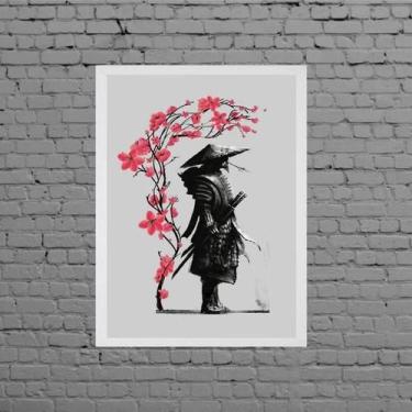Imagem de Quadro Arte Japonesa Samurai 45X34Cm - Quadros On-Line