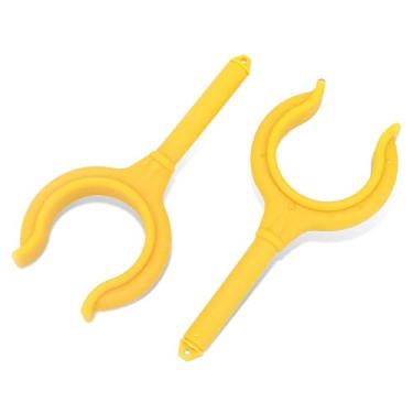 Imagem de WGFOIP Bloqueio de remo, plástico portátil profissional para remo marítimo, 2 peças, seguro para caiaque, canoa, iate (amarelo)