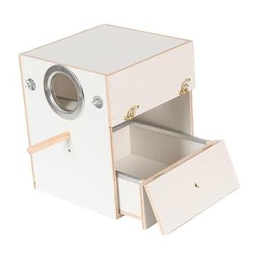 Imagem de Whtkoph Caixa de nidificação para periquitos, para reprodução de pássaros, fácil de limpar, casa de acasalamento para papagaios, calopsitas e outros, 20x20x30 Cm