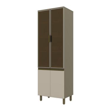 Imagem de Cristaleira 04 Portas 71,5 Cm Connect Henn Duna Com Cristal