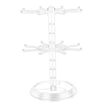 Imagem de LCSVCCXA Suporte giratório para exibição de joias, porta-chaves em formato de árvore para joias, ideal para pendurar pequenos enfeites.