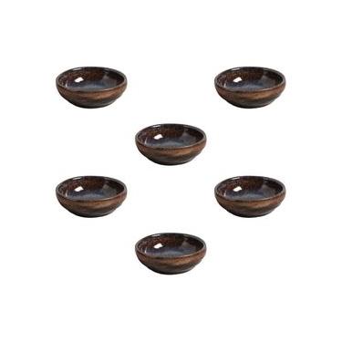 Imagem de Conjunto de Ramequins Médios Porto Brasil Orgânico Titanium com 6 Peças 70ml - Azul