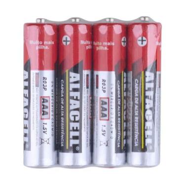 Imagem de Pilha Palito AAA Zinco com 4 Unidades 1.5V Alfacell