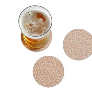 Imagem de Porta Copos Com Ilustração Personalizada Papel de Parede Abstrato Decorativo - Tamanho 10.5x10.5 cm