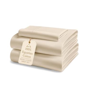 Imagem de LANE LINEN Lençóis de cama solteiro 100% algodão egípcio GG - 1000 fios, tecido de cetim macio e confortável, sem fiapos, resistente ao desbotamento, lavar à máquina, lençóis de solteiro extralongos