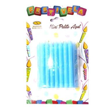 Imagem de Vela Mini Palito Azul - 24 Unidades