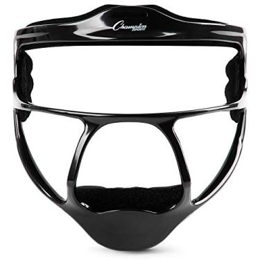 Imagem de Champion Sports Máscara facial de softbol de magnésio – máscaras leves para adultos – protetores de cabeça duráveis – acessórios esportivos premium para ambientes internos e externos – preta