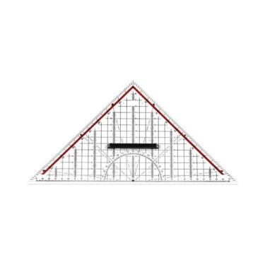 Imagem de Régua Triangular Isósceles De 20CM 30CM Desenhada À Mão, Transferidor 