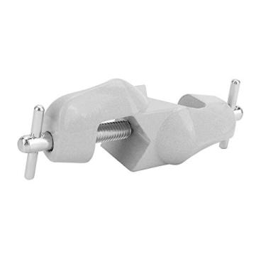 Imagem de Grampo cruzado alemão de 10 cm/3,9 pol. para suporte de ferro de laboratório, feito de alumínio, com fixação de haste de parafuso, substituição conveniente, frasco de fixação e suporte de tubo de