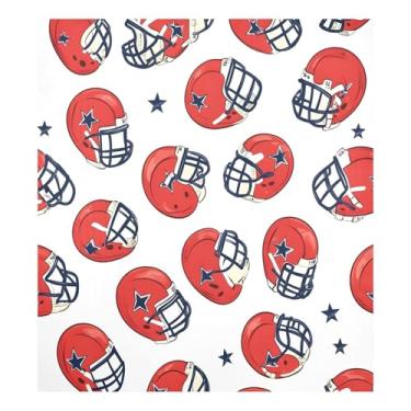 Imagem de Qilmy Capacete de futebol americano capa de ímã de lava-louças 58 x 66 cm capa decorativa de geladeira para porta frontal adesivo de folha magnética máquina de lavar louça painel de geladeira decalque