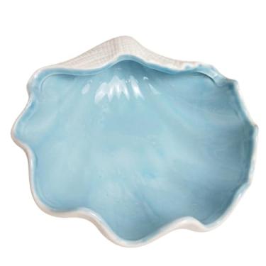 Imagem de Toyvian Bandeja Porta- Em Formato de Concha: Tigela de Cerâmica Em Formato de Concha para Doces, Elegante Prato para Bijuterias Em de Marinha, Porta- Estilo Oceano - Ideal para Brincos, Doces,