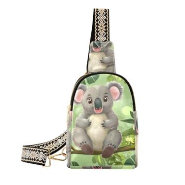 Imagem de CEBUGI Koala pequena bolsa tiracolo feminina de couro, pochete para caminhadas, viagens ao ar livre
