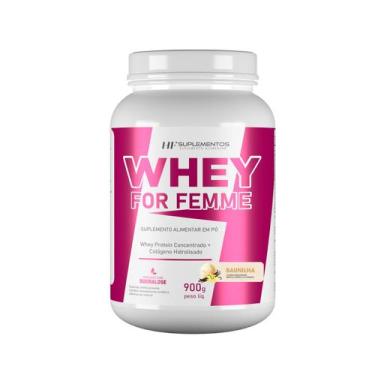 Imagem de Whey for femme + colageno hidrolisado 900g baunilha hf suplementos