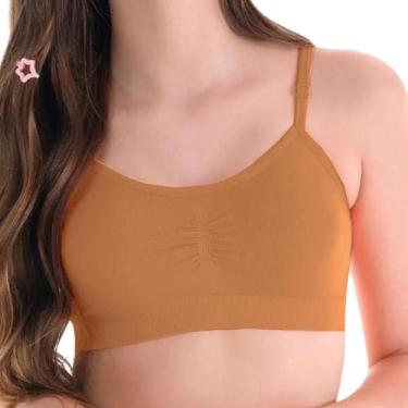 Imagem de Top Menina Moça Academia com Bojo Removivel Sem Costura Liso - Zee Ruc