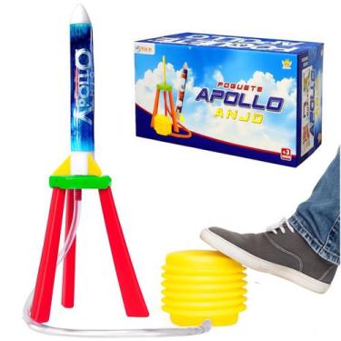 Imagem de Lançador Foguete de Brinquedo Apollo 28cm Sobe até 15 metros - Anjo Br