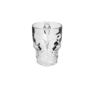 Imagem de Caneca Chopp Cerveja Vidro Caveira Rock 365 Ml