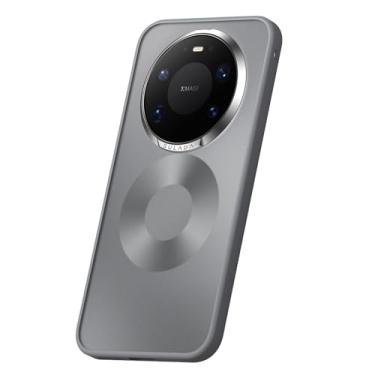 Imagem de LYJSMGZ Capa antiimpressões digitais para Huawei Mate 80 Pro Max/80 Pro/80, translúcido, fosco e amigo da pele, armação de lente de metal antiamarelamento, à prova de choque, cinza, Mate 80 Pro