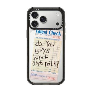 Imagem de CASETiFY Capa Impact Magsafe para iPhone 17 Pro Max [fina/compatível com Magsafe/2,5 m. Proteção contra quedas de grau militar 4X] - A outra capa de leite de aveia - preta transparente