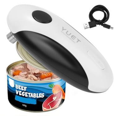 Imagem de YUET Abridor de lata elétrico portátil com um toque automático recarregável
