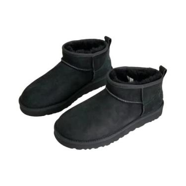 Imagem de Botas De Inverno Ultra Mini Plataforma Femininas Em Couro Suede Com Fo