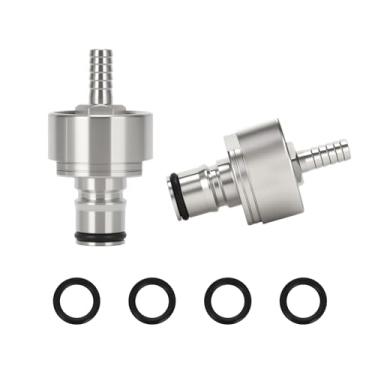 Imagem de Roastove Tampa de carbonatação de aço inoxidável para enchimento de garrafas PET de carbonatação forçada 5/16 Barb Acoplamento de CO2 para carbonatar, refrigerante, cerveja, aço inoxidável, tampa de