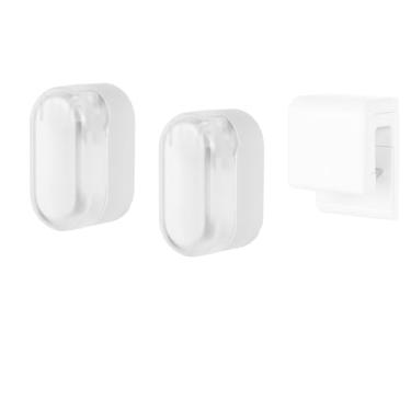 Imagem de Suporte de escova de dentes montado na parede com capa para banheiro, organizador de armazenamento de escova de dentes para chuveiro, cabide de escova de dentes autoadesivo com clipe de pasta de dente