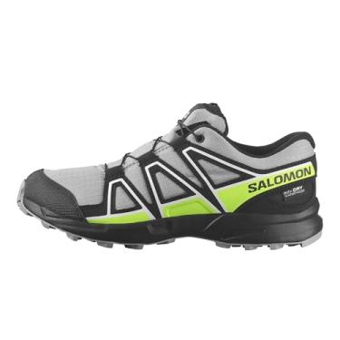 Imagem de Salomon Tênis infantil infantil para atividades ao ar livre SPEEDCROSS CLIMASALOMON™, Liga/preto/verde lagartixa, 13 Big Kid