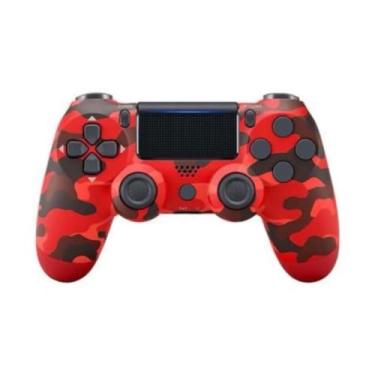Imagem de JOYSTICK Controle Sem Fio Video Game PS4 Bluetooth VERMELHO CAMUFLADO