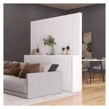 Imagem de Room divider Divisor de sala dobrável portátil com rack de armazenamento, tela telescópica de papel à prova d'água, divisórias temporárias(2x1.8M/6.5X5.9FT)