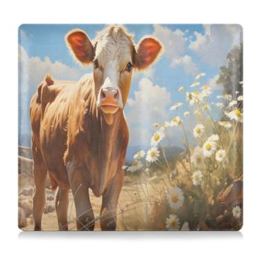 Imagem de CEBUGI Porta-luvas de vaca com margarida e porta-luvas para organizador de documentos, 12,5 cm x 24 cm