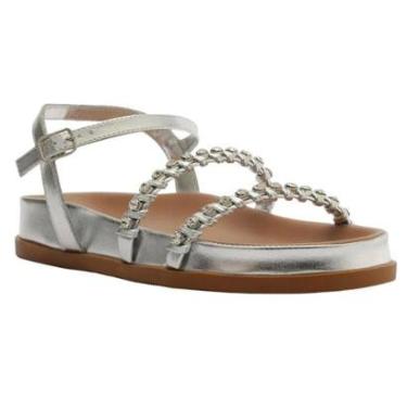 Imagem de Sandalia Anacapri Papete Strass Cristal Prata-Feminino