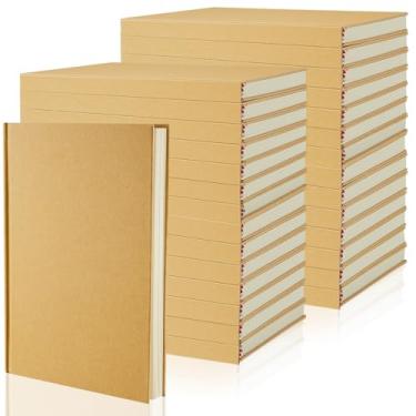 Imagem de Henoyso 32 cadernos em branco A5 diários a granel 100 folhas/200 páginas, cadernos de artesanato sem forro, Kraft, Sketchbooks, capa dura para escrever, desenhar, para presentes, estudantes