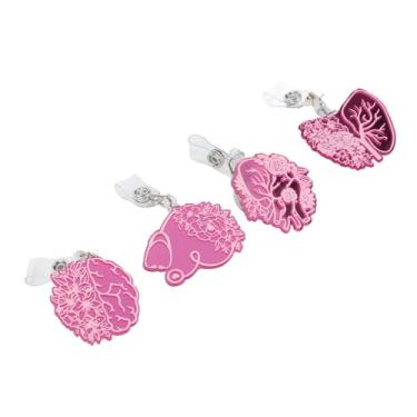 Imagem de Cryfokt Carretel de crachá Retrátil Bonito Conjunto Decorativo Inovador para Enfermeira Estudante 4 Peças