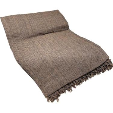 Imagem de Manta de Sofá Gigante 210x120cm em Algodão – Manta Artesanal para Sofá e Cama Decorativa(Marrom Mesclado)