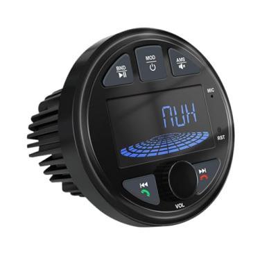 Imagem de Generic Sintonizador de rádio estéreo marítimo, receptor de medidor estéreo para barco, reparo de aparelho de áudio marítimo com display LCD redondo de 3, Preto