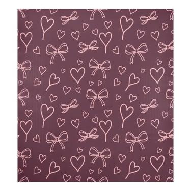 Imagem de Blueangle Capa de ímã para lava-louças, laço de fita de dia dos namorados, decoração de capa de lava-louças frontal, adesivos de eletrodomésticos, adesivos de eletrodomésticos, 58 cm C x 66 cm adesivo