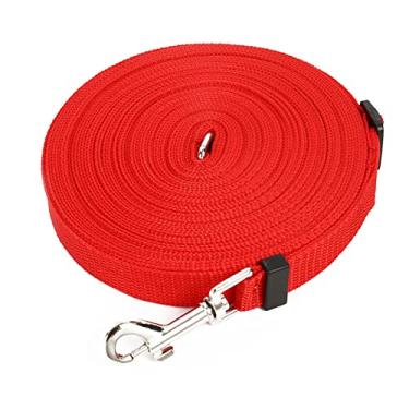Imagem de Mingzhe Coleira Longa Ajustável para Cães, Treinamento Portátil, Cães Grandes, Caminhada, Acampamento, Natação (Vermelho)