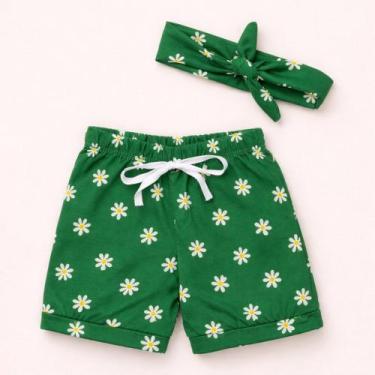 Imagem de Shorts com Faixinha Minimalista para Bebês até 12 Meses Cor:margaridaT