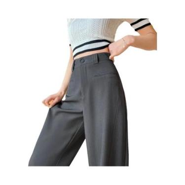 Imagem de Calças Brancas De Perna Larga Para Mulheres Primavera Verão Elegantes 